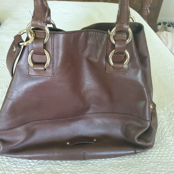 Cole Haan Brown leather shoulder bag - Picture 1 of 7
